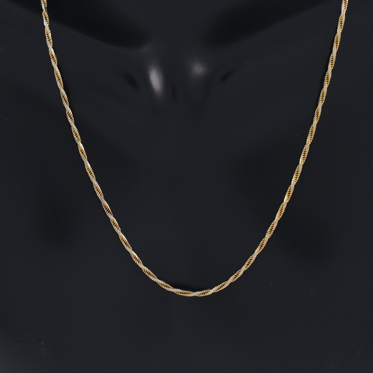 18K 2-Tone Rope Chain