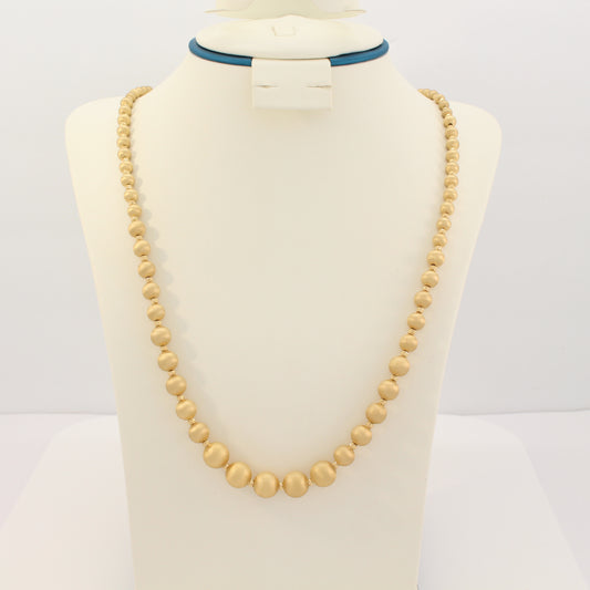 18K Fancy Beaded Necklace