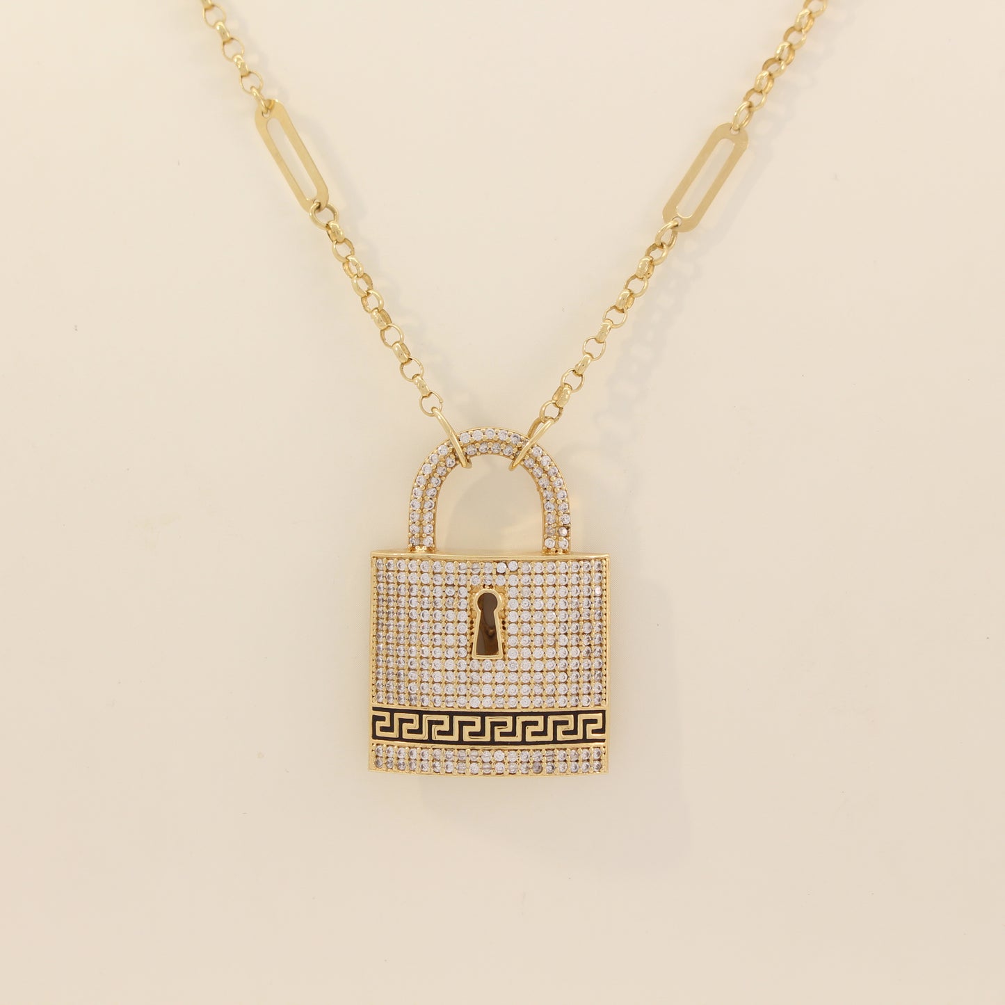 18K Lock Necklace