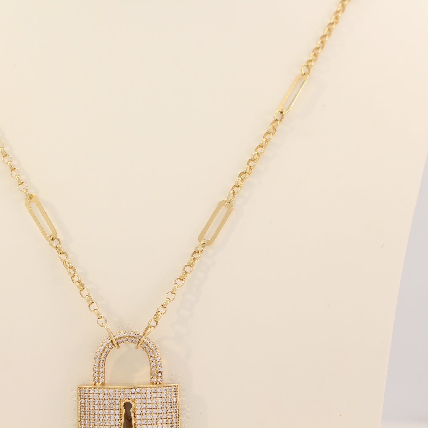 18K Lock Necklace