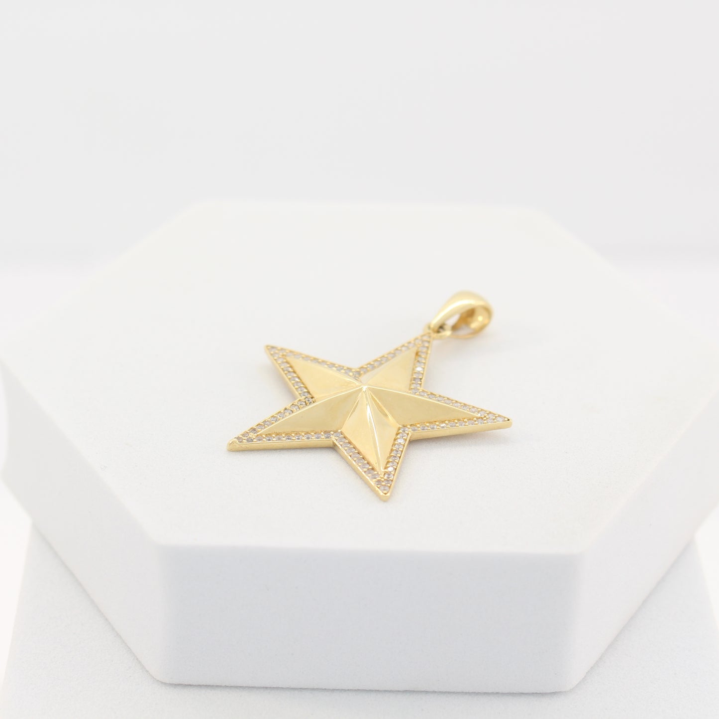 18K Gold Star Pendant