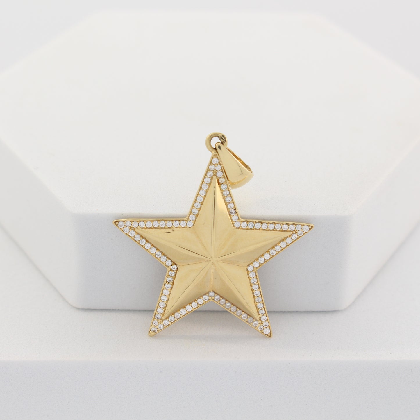 18K Gold Star Pendant