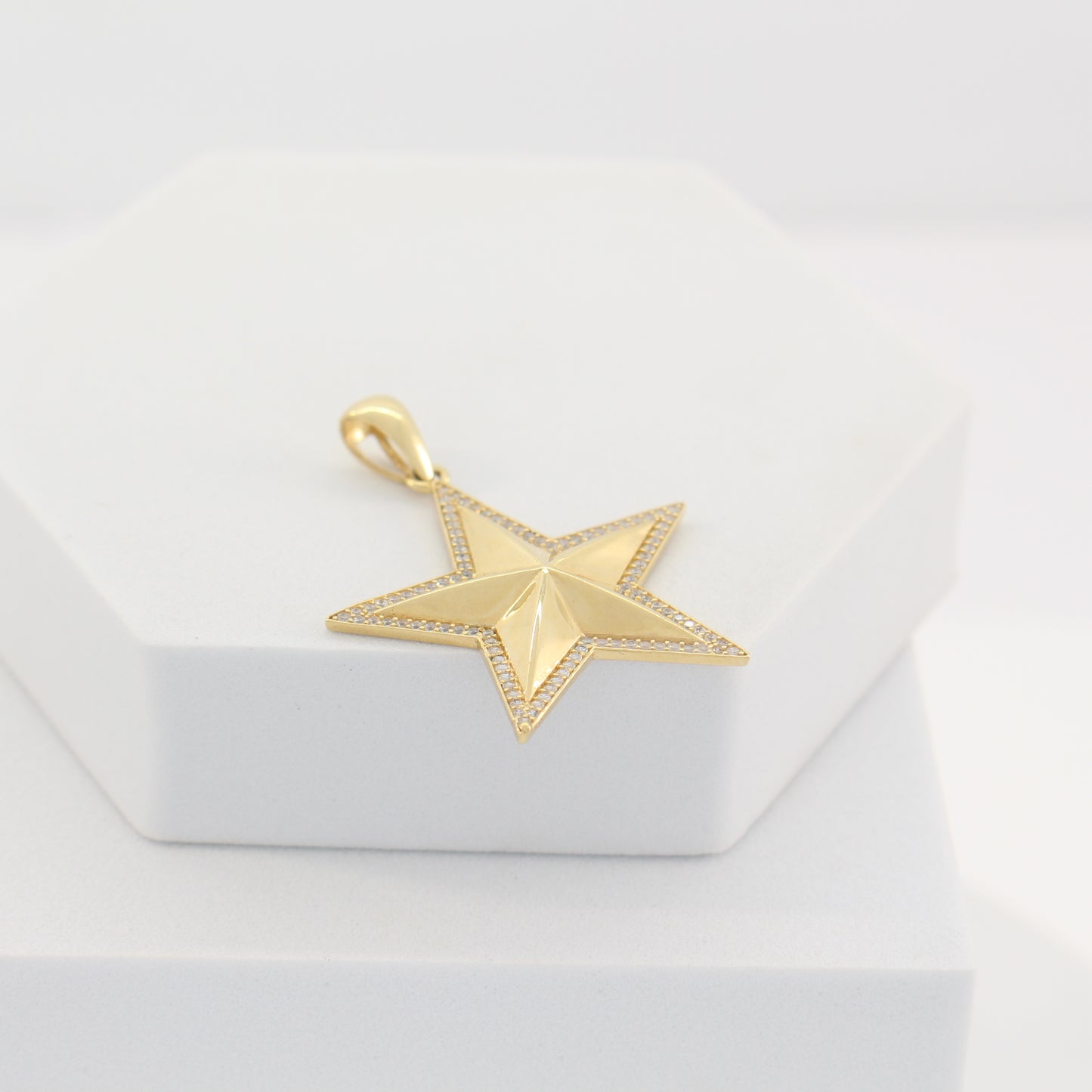 18K Gold Star Pendant