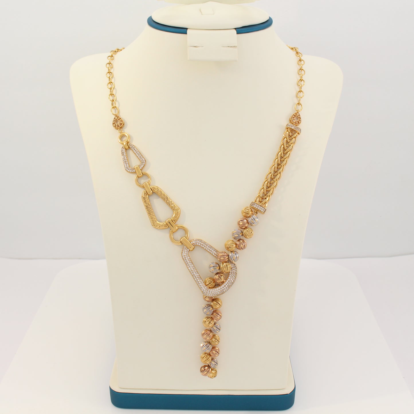 21K Gold 2-Toned Necklace