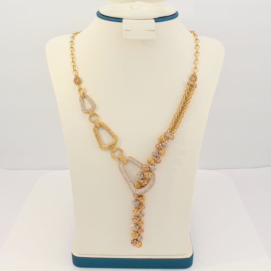 21K Gold 2-Toned Necklace