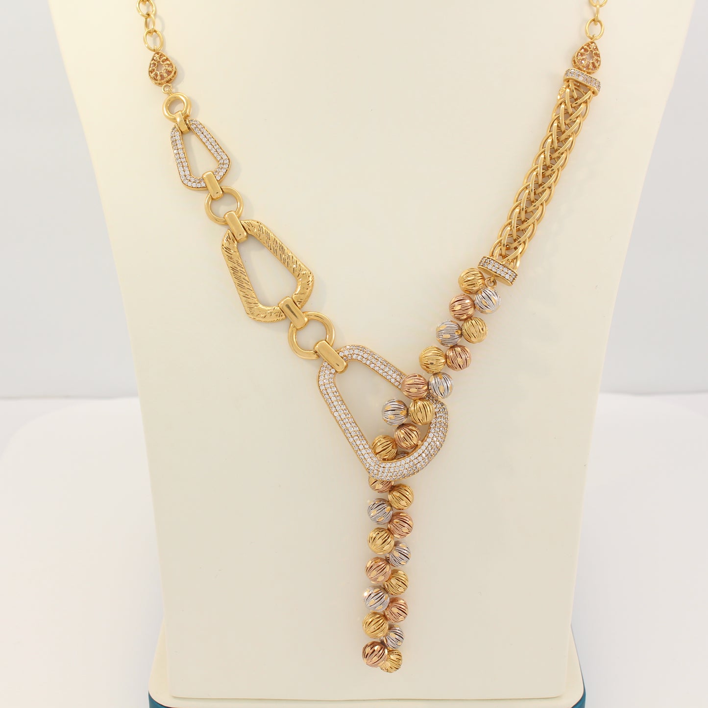 21K Gold 2-Toned Necklace