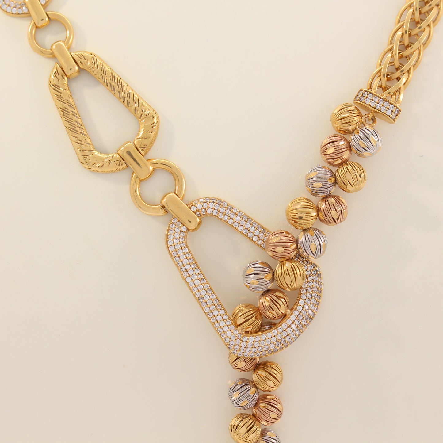 21K Gold 2-Toned Necklace