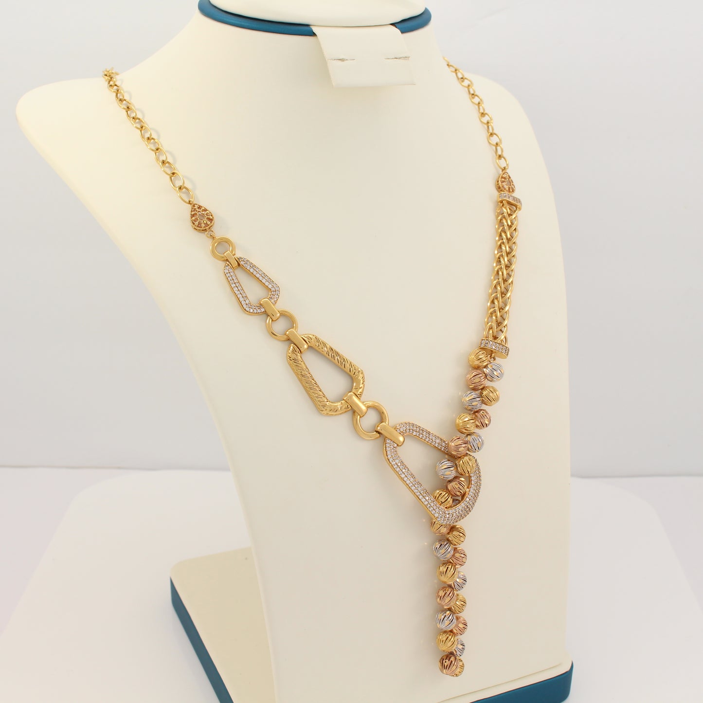 21K Gold 2-Toned Necklace