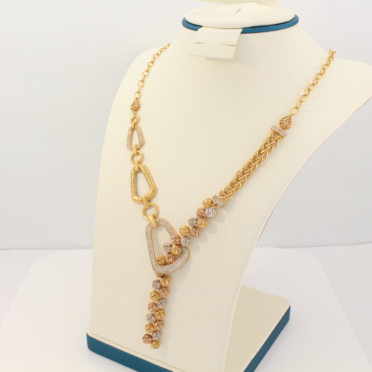 21K Gold 2-Toned Necklace