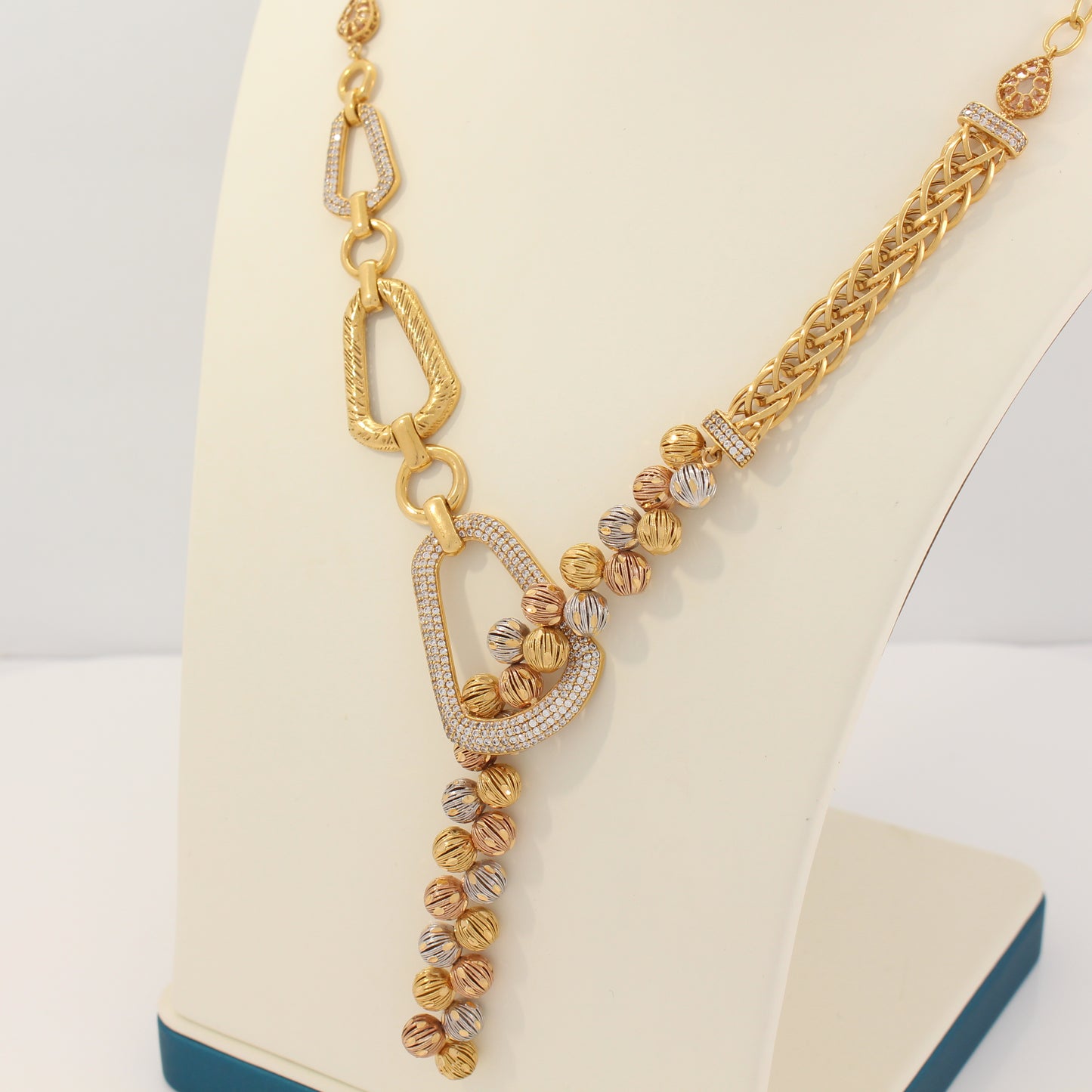 21K Gold 2-Toned Necklace