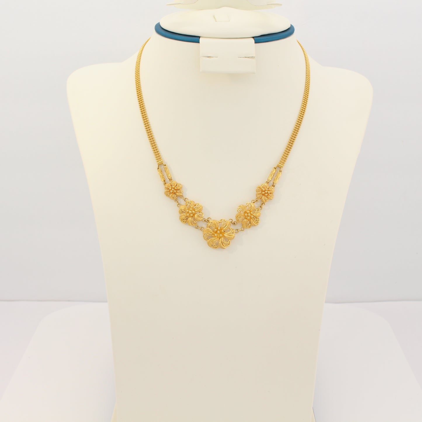 21K Gold Floral Necklace