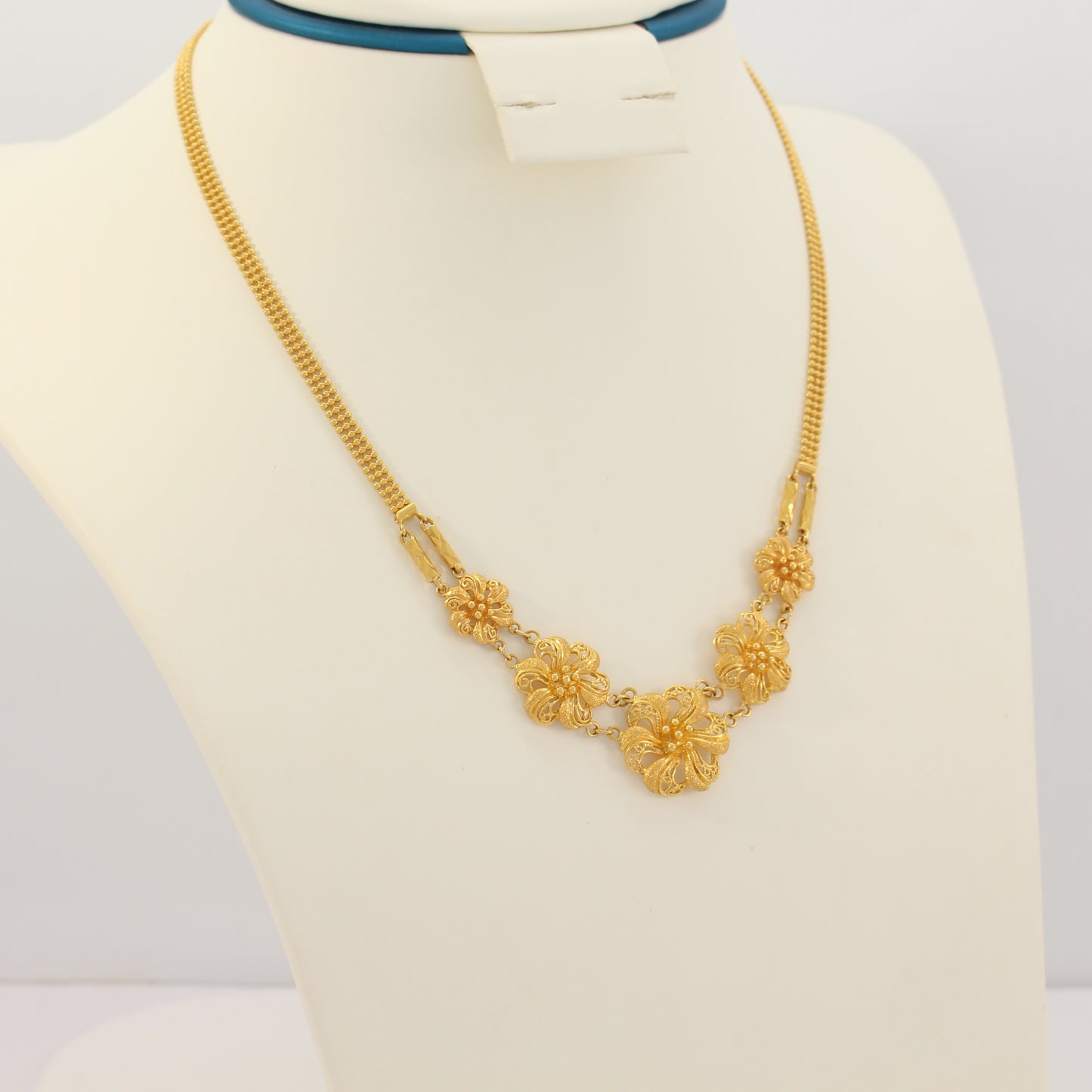 21K Gold Floral Necklace