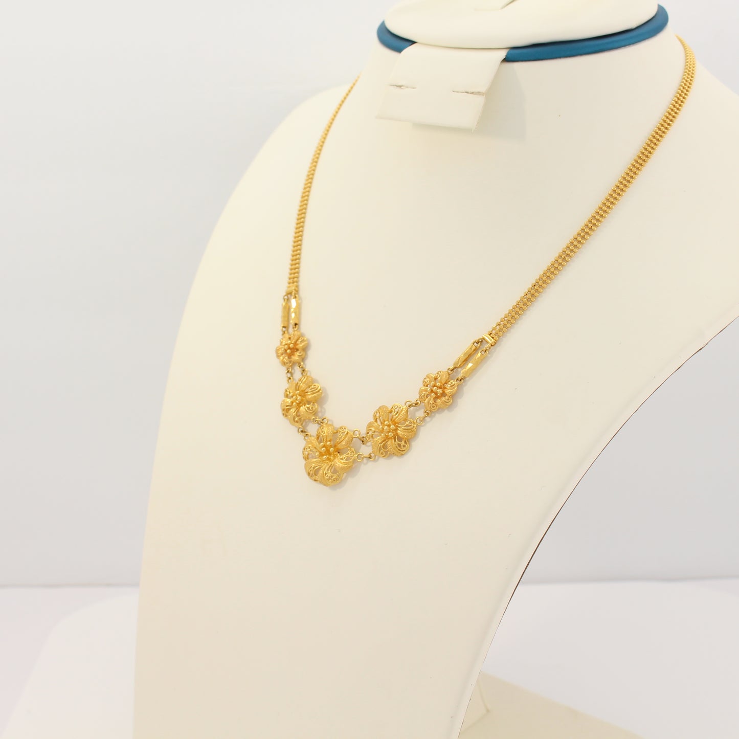 21K Gold Floral Necklace