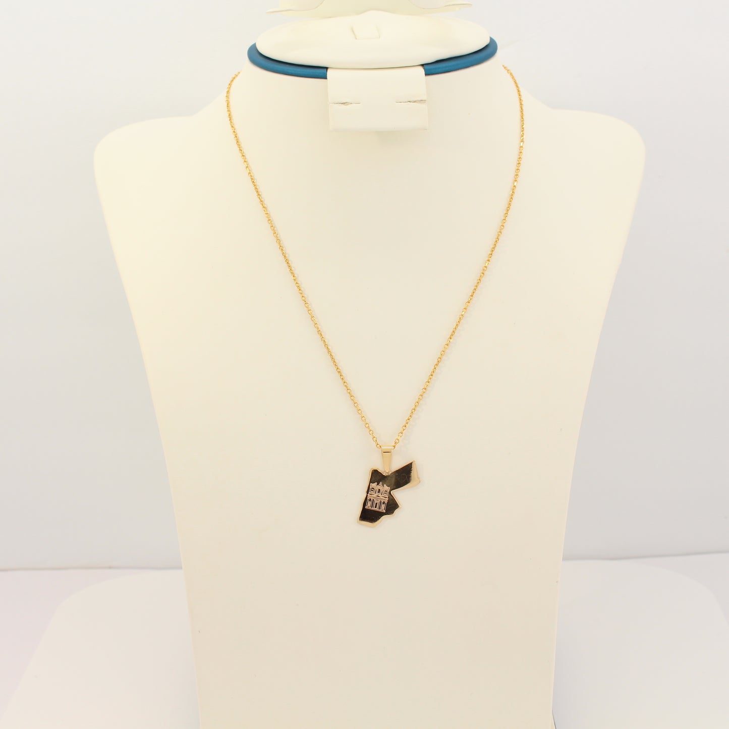 21K Gold Map of Jordan Necklace
