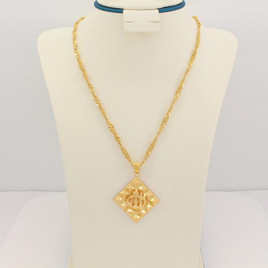21K Gold Allah Necklace