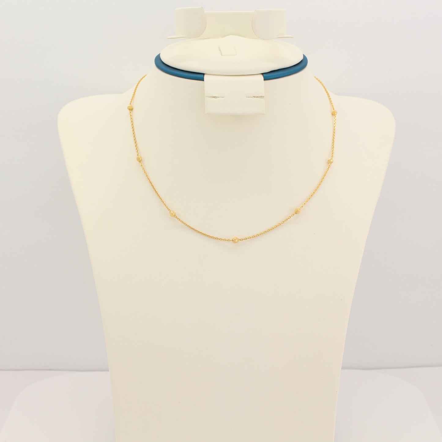 21K Gold Fancy Beaded Chain