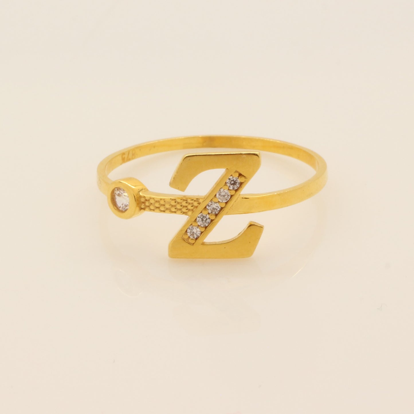 21K Gold Letter Ring