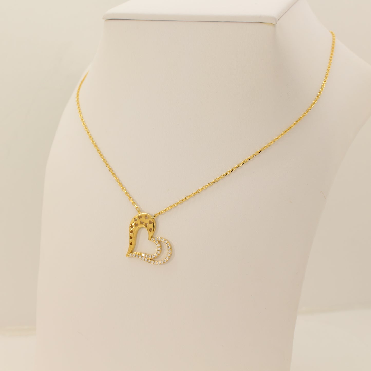 21K Gold Heart Necklace