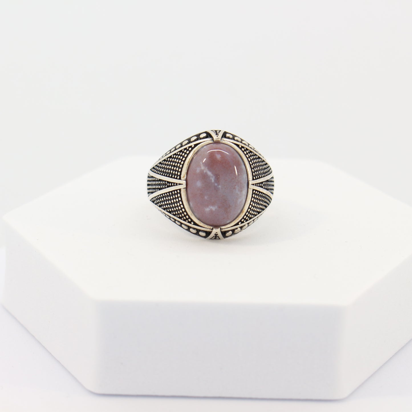 Sterling Silver Agate Turkish  Ring (sz 13)