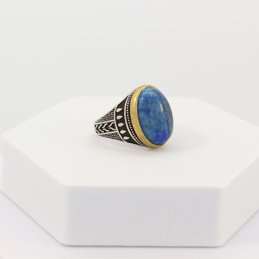 Sterling Silver Lapis Lazuli Turkish Ring (sz 9.5)