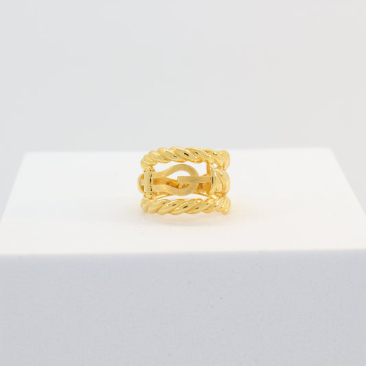 21K Gold Stacked Ring