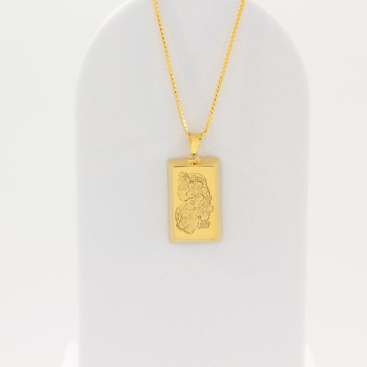 21K Gold Bar Necklace (Large)