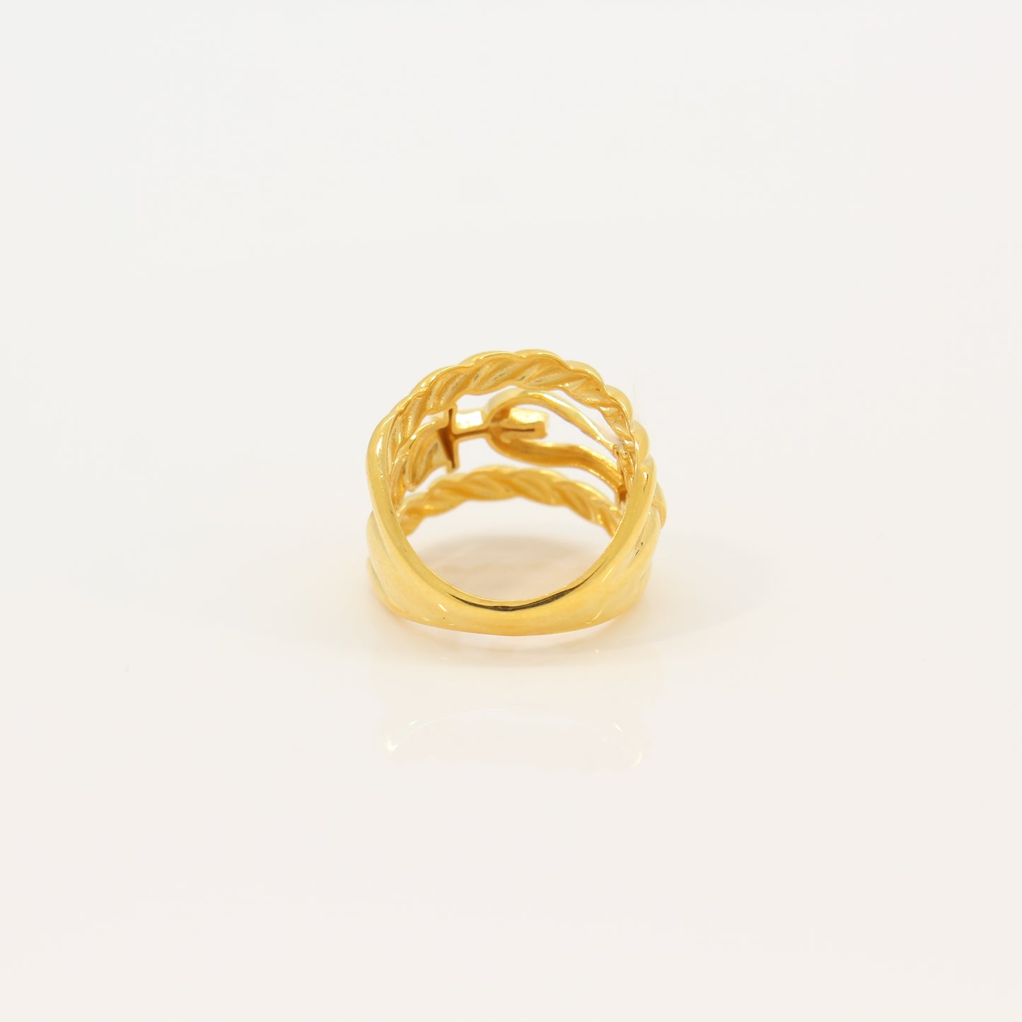 21K Gold Stacked Ring (size 6)