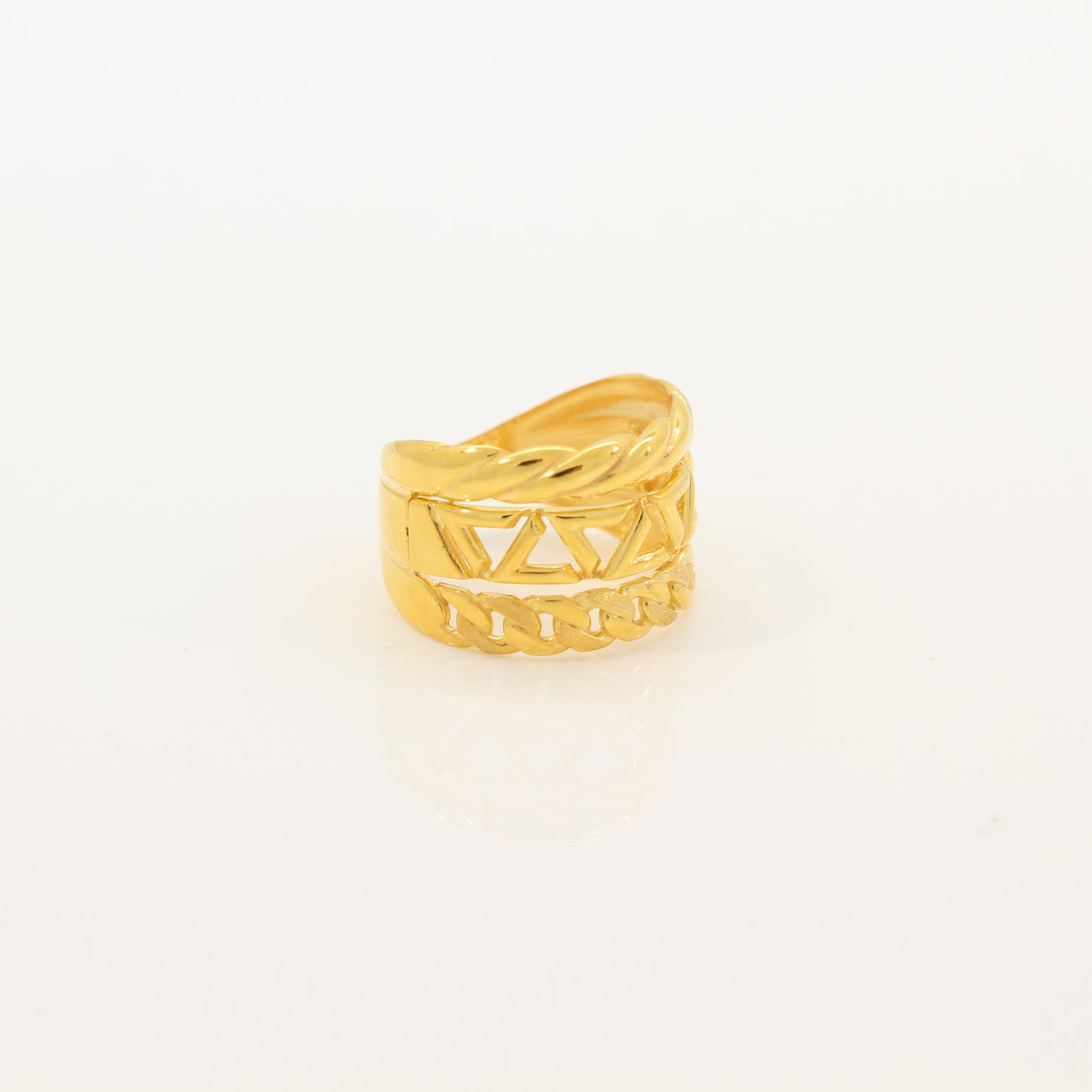 21K Gold Ring (size 6.5/8.5)