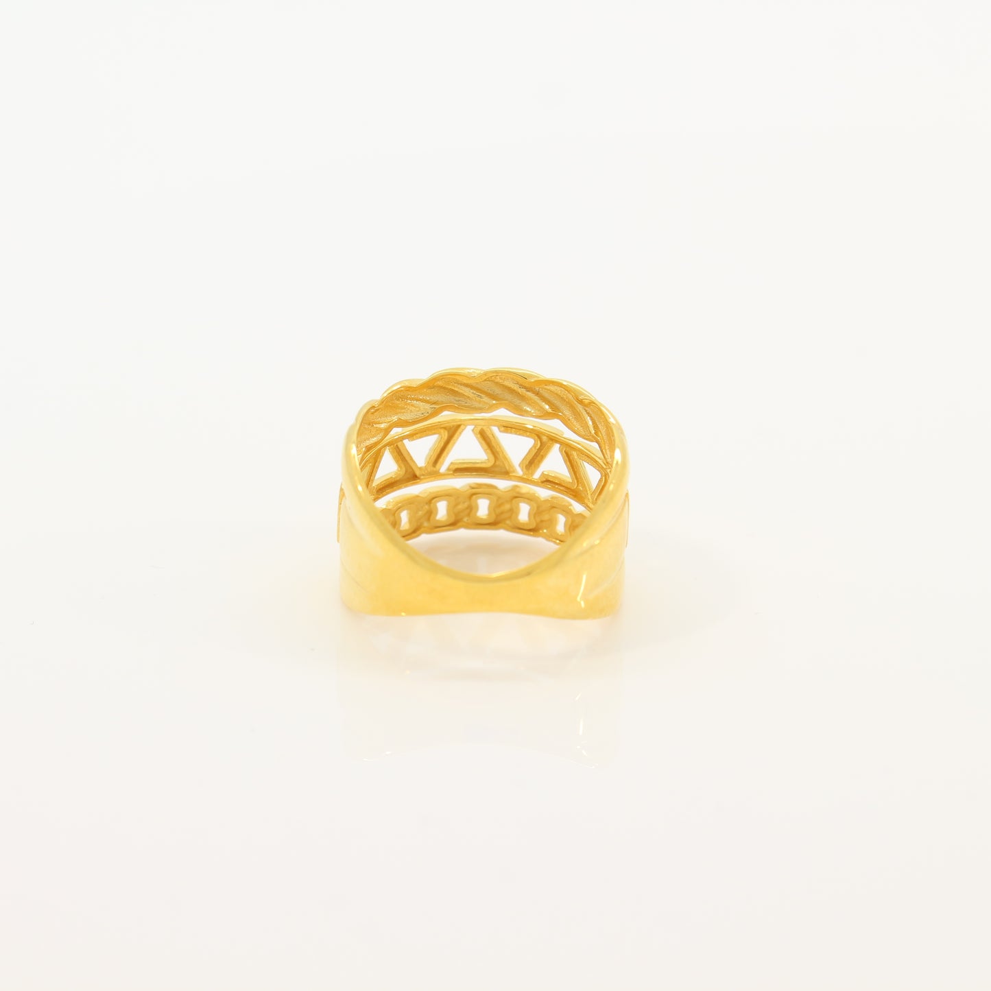 21K Gold Ring (size 6.5/8.5)