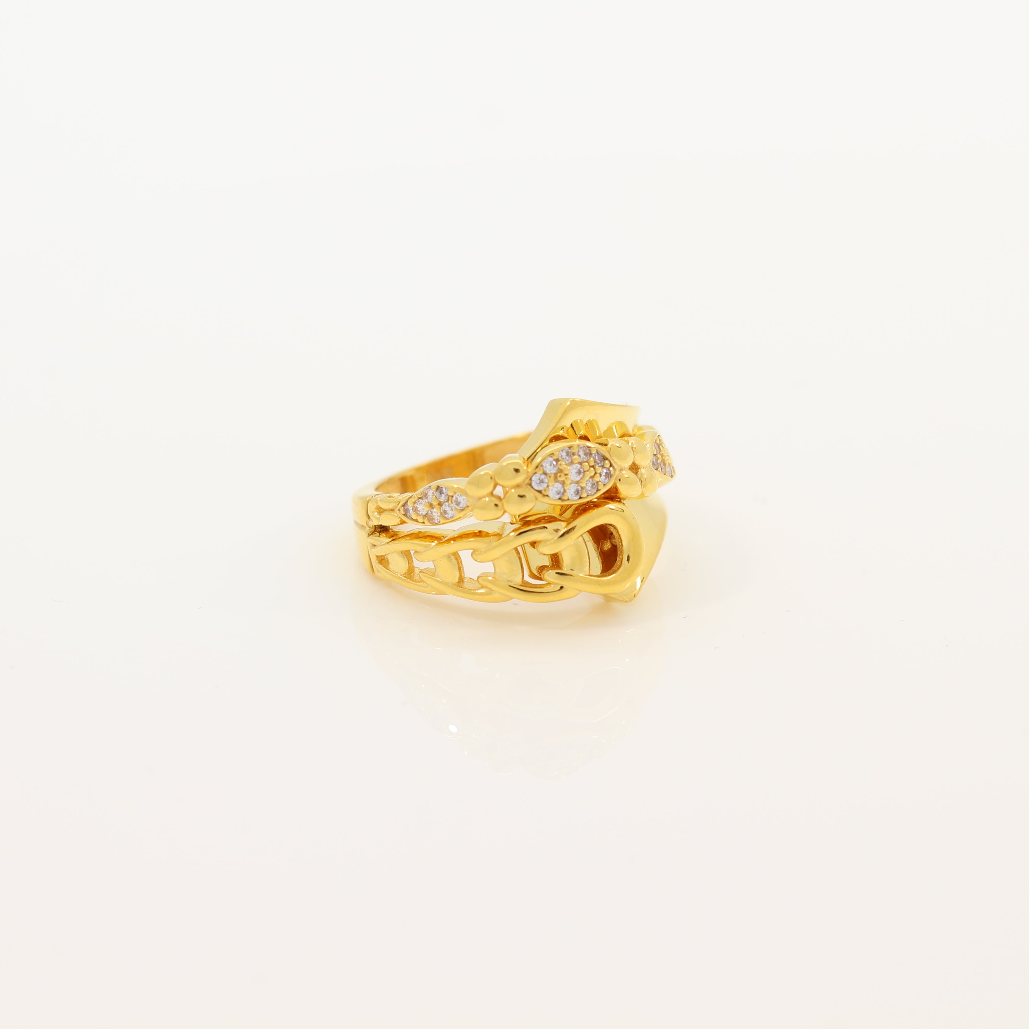 Lord Balaji stones gold ring - jewelnidhi.com